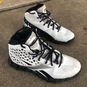 Black and White Reebok Basketball Shoes